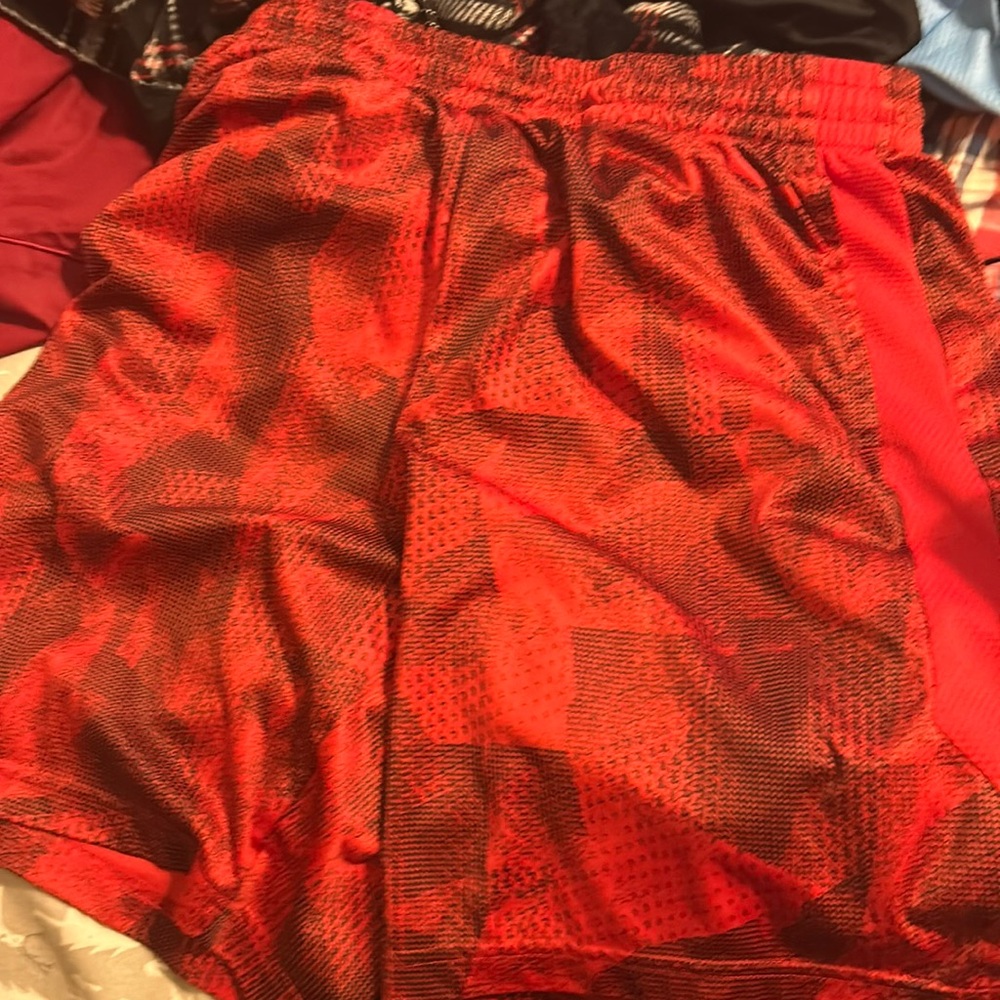 red dry tek shorts
